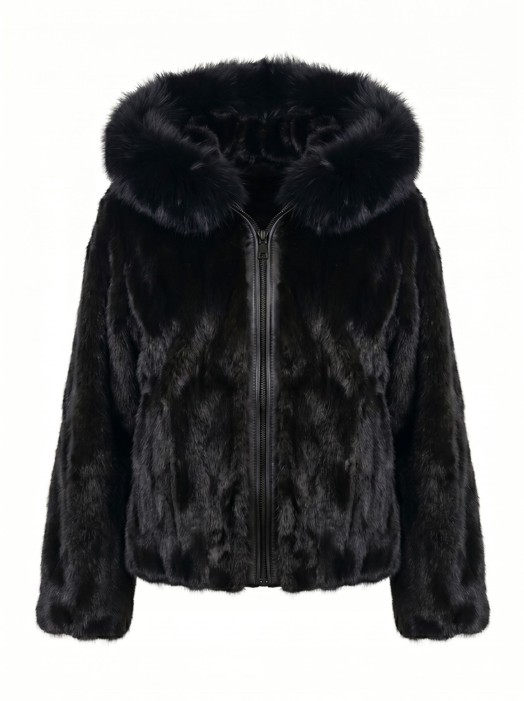 Fur Bomber In Black Jackets Starlight Furs 