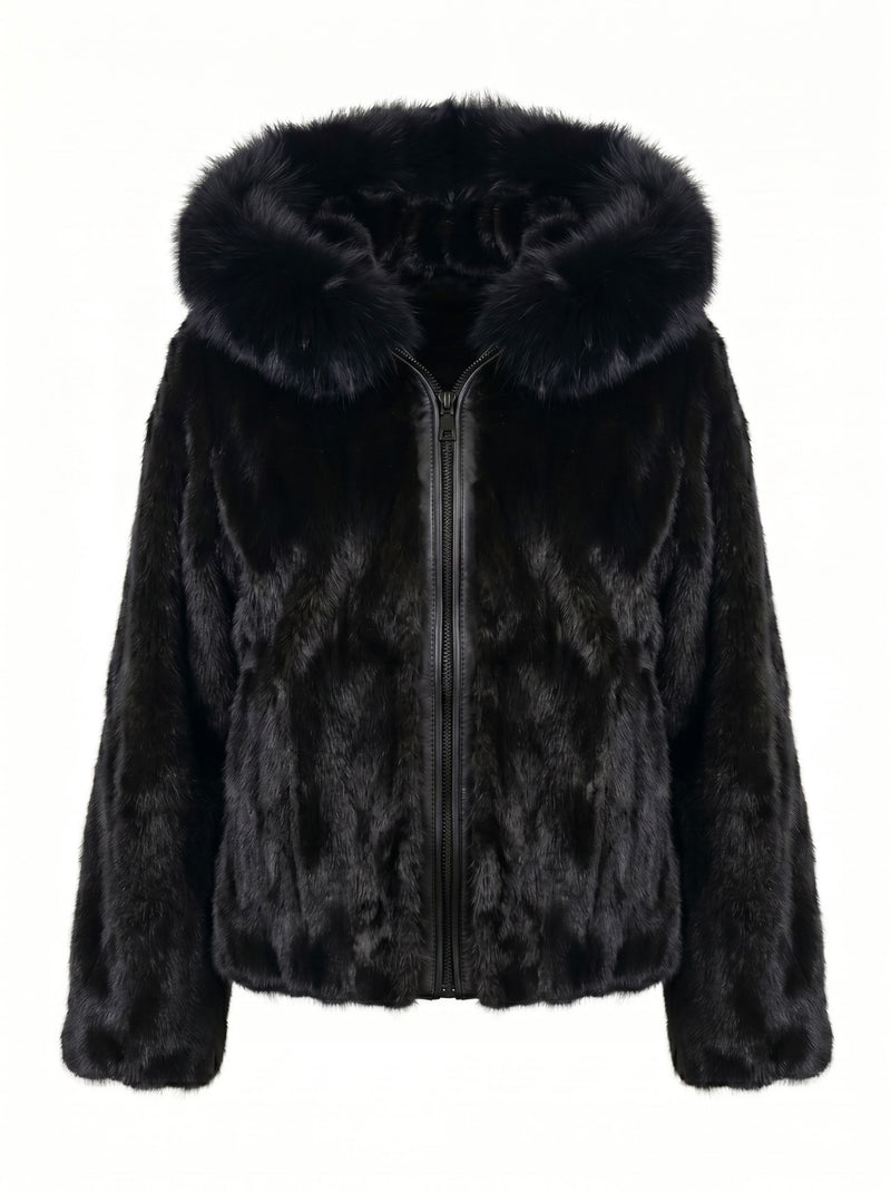 Fur Bomber In Black Jackets Starlight Furs 
