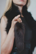 Fur Keychains Fox Tails Accessories Starlight Furs Dark Brown 