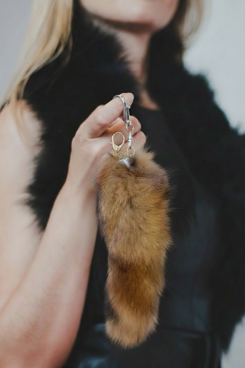 Fur Keychains Fox Tails Accessories Starlight Furs Natural red fox 