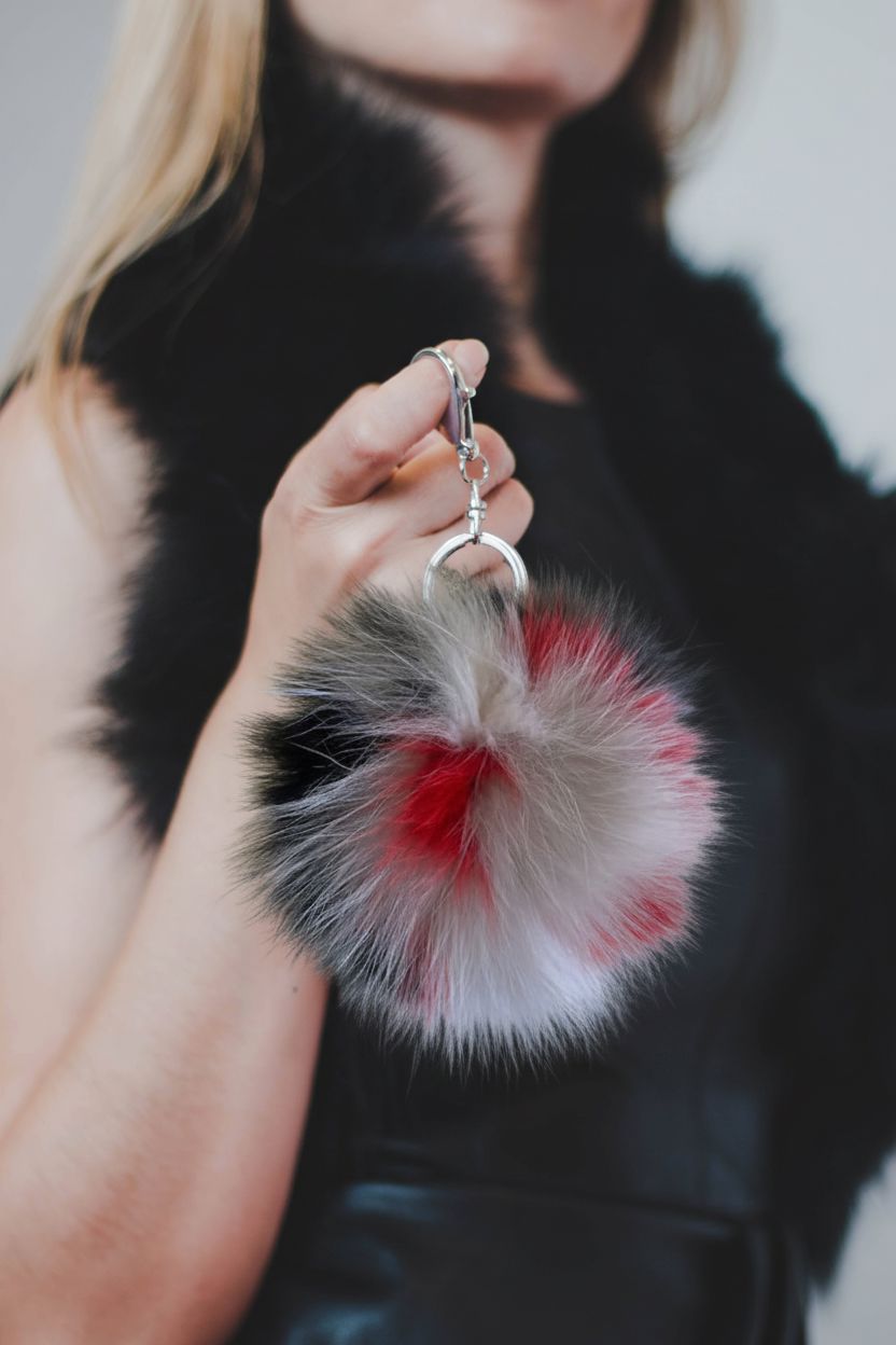 Fur Pompom Key Holder Accessories Starlight Furs 