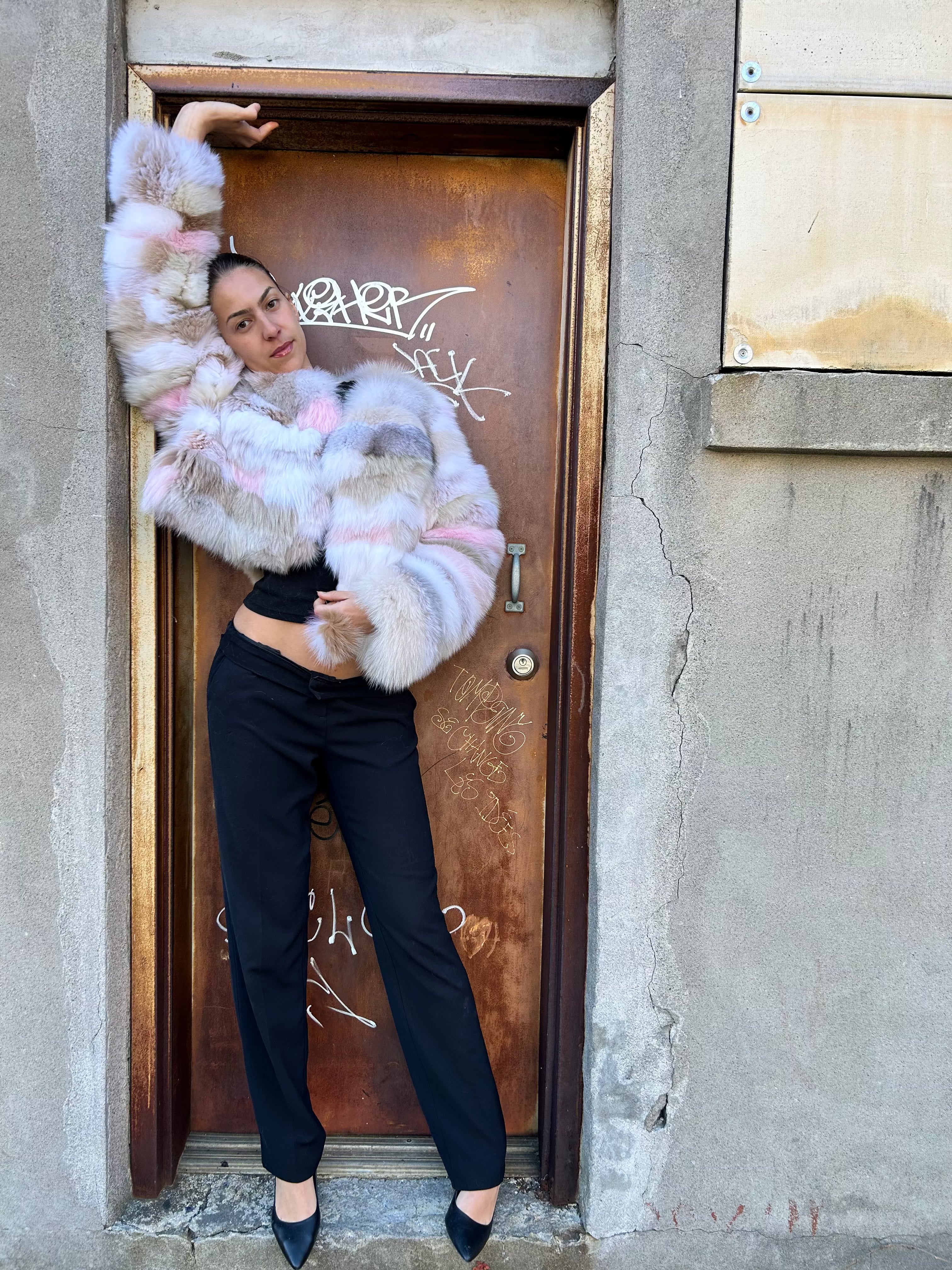 Gelato Fox Fur Cropped Jacket Starlight Furs 