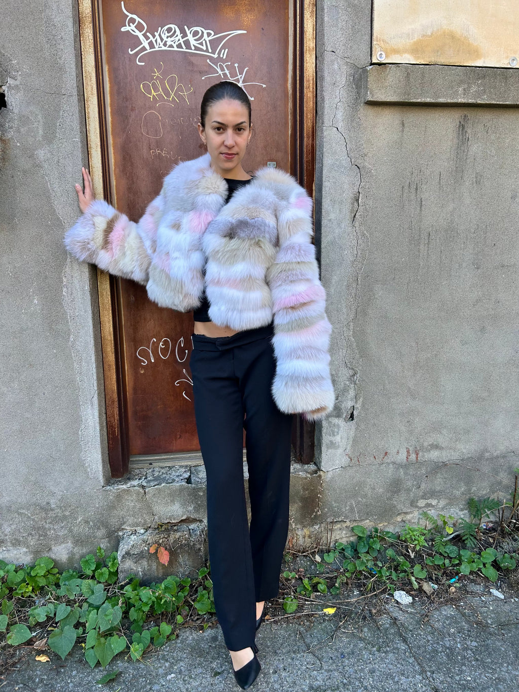 Gelato Fox Fur Cropped Jacket Starlight Furs 