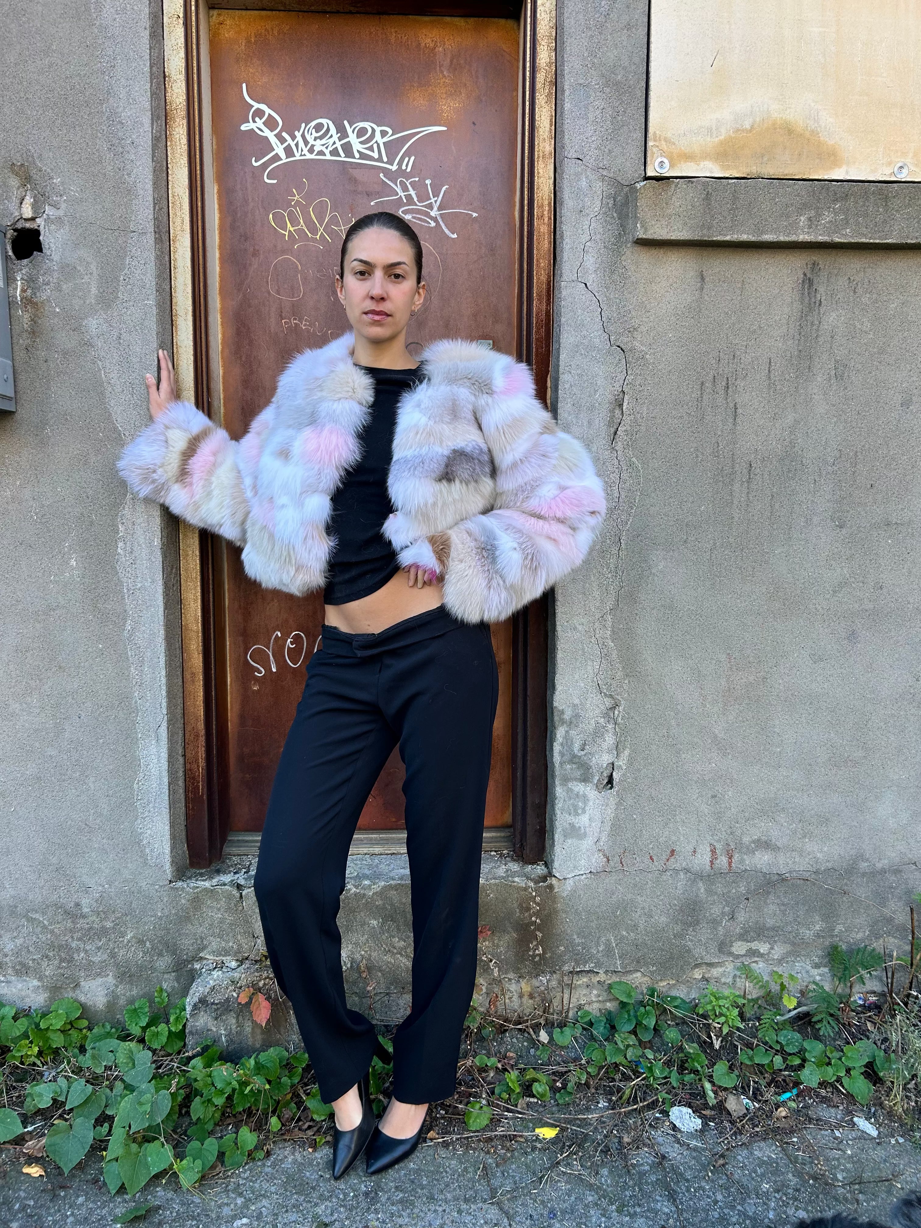Gelato Fox Fur Cropped Jacket Starlight Furs 