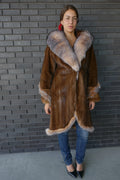 Honey Brown MInk With Crystal Fox Trim | Starlightfurs Starlight Furs 