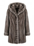 Hooded Lutetia Mink Mid-Lenght Starlight Furs 