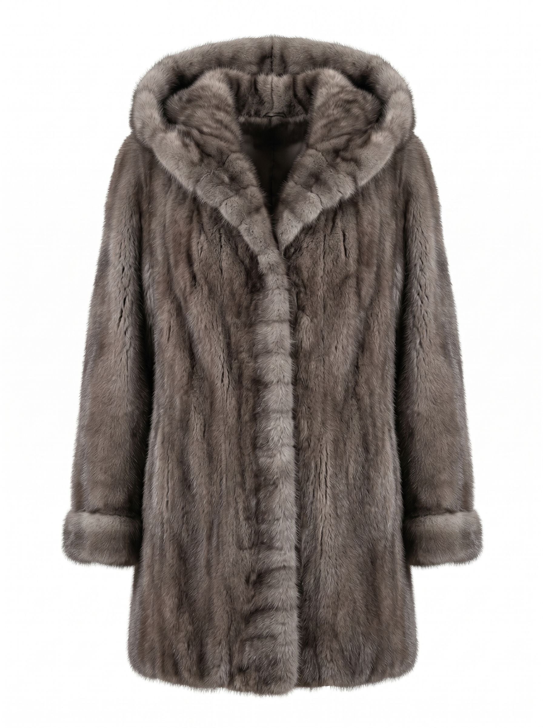 Hooded Lutetia Mink Mid-Lenght Starlight Furs 
