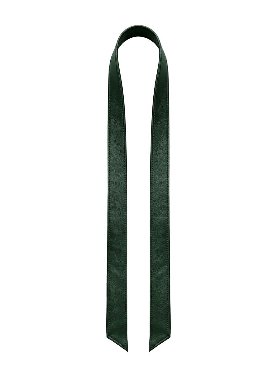 Leather Belt in Dark Green Accessories Starlight Furs 