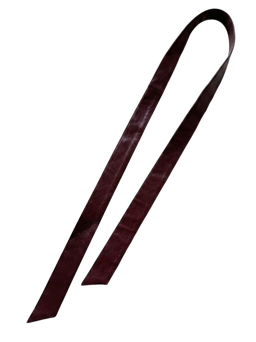 Leather Belth in Burgundy Accessories Starlight Furs 