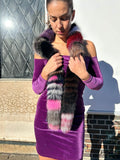 Light Multicolor Fox Fur Scarf Starlight Furs 