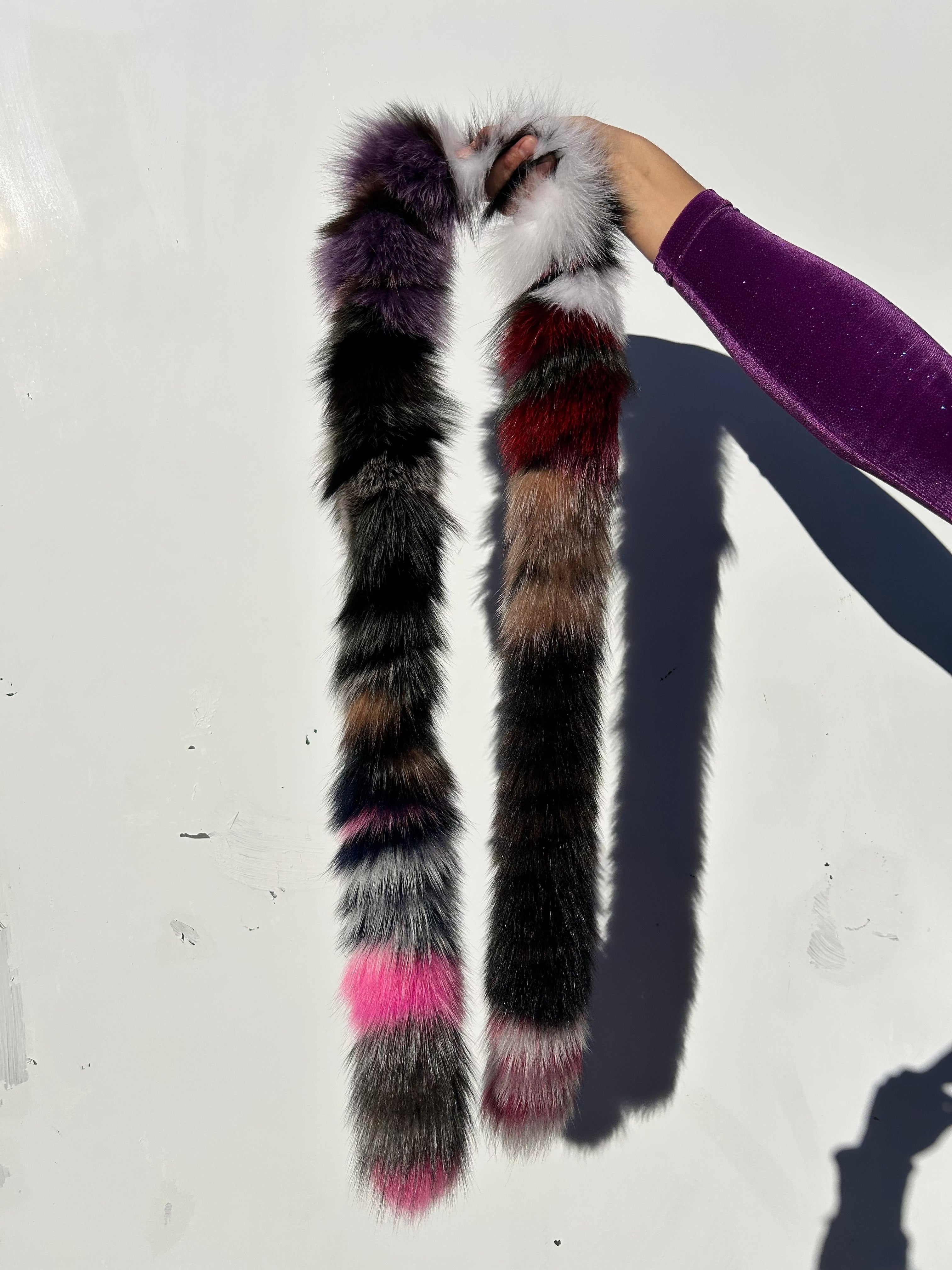 Light Multicolor Fox Fur Scarf Starlight Furs 
