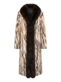 Long Coat 3 Tones Mink with Fox Trim Apparel & Accessories Starlight Furs 