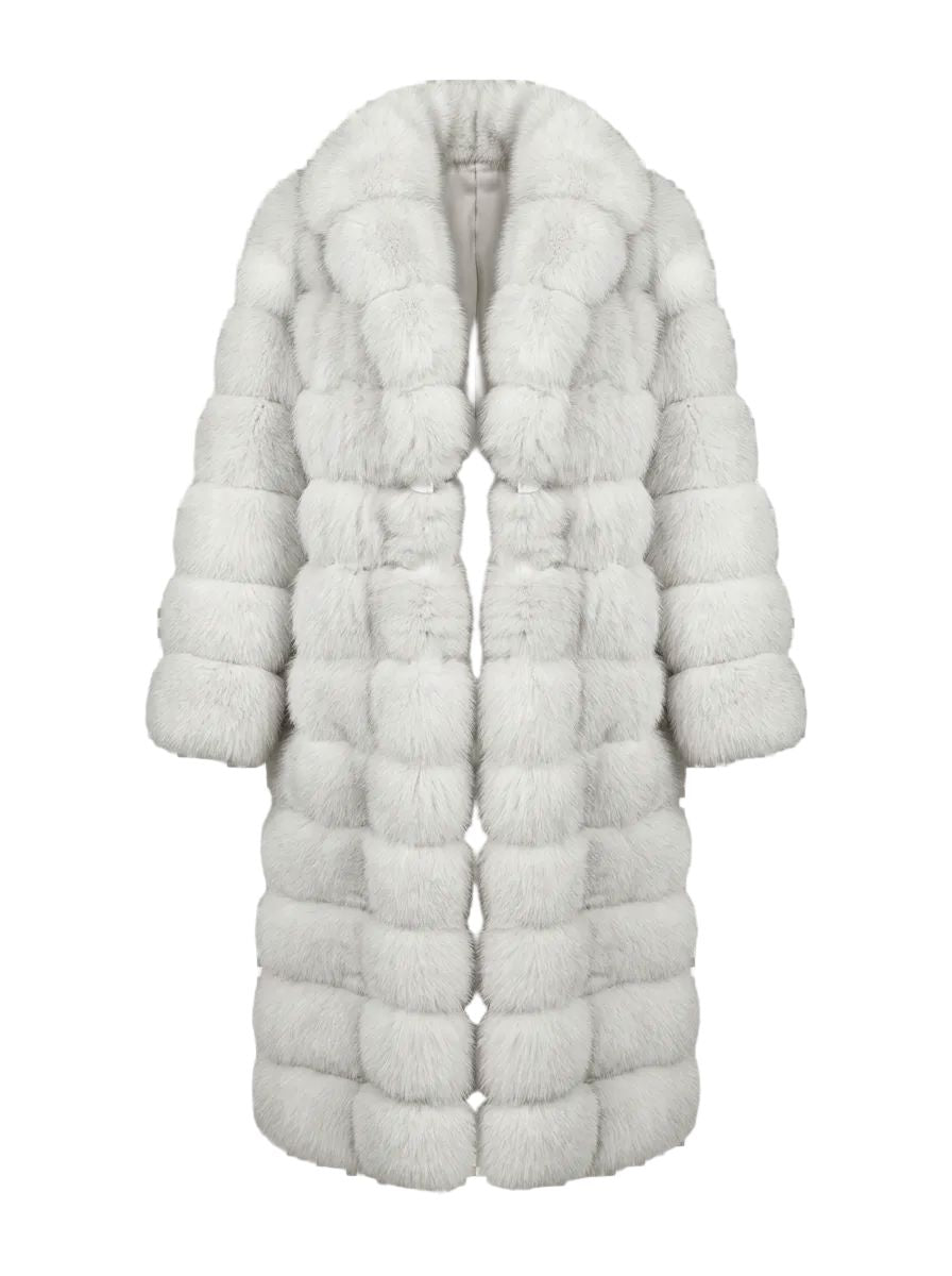 Long White Fox Coat Starlight Furs 