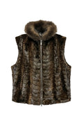Men's Mink Fur Vest with Fox Collar Vest Starlight Furs 