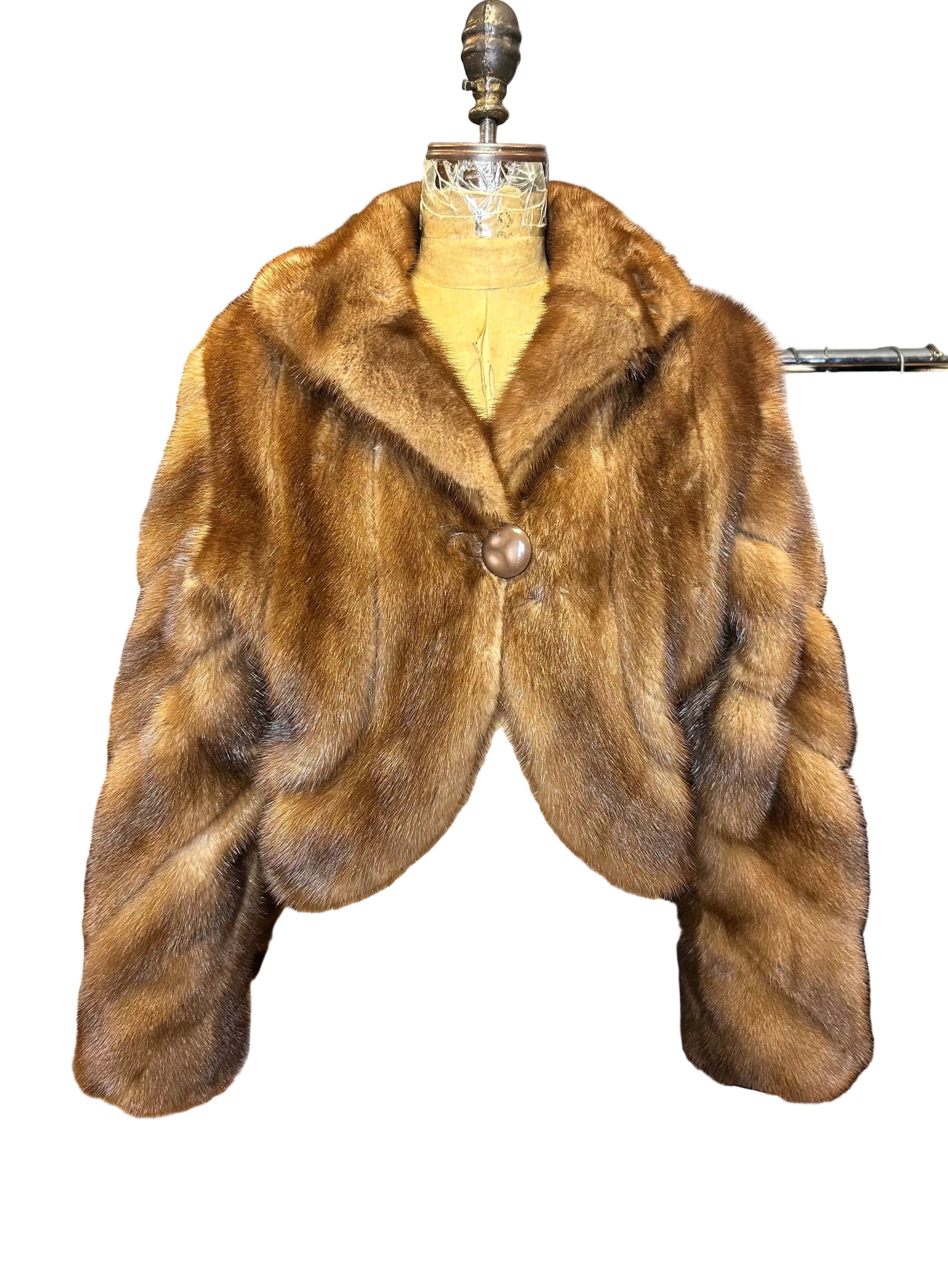 Mink Bolero Dark Brown Starlight Furs Honey Brown 