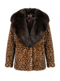Mink Leopard Stencil With Fox Collar Coats & Jackets Starlight Furs 
