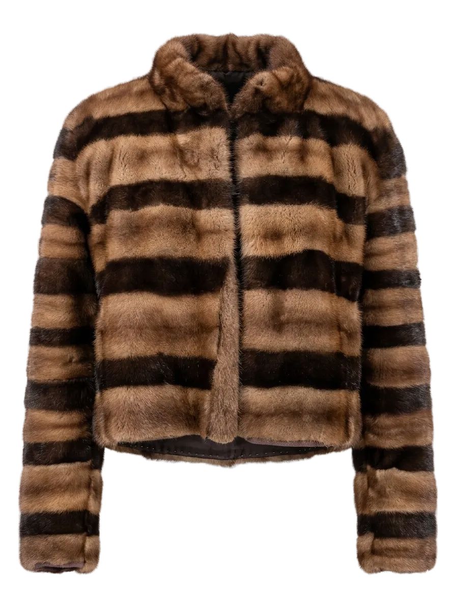 Mink Two-Tone Short Jacket | Handcrafted Canadian Luxury Fur – Starlight Furs Starlight Furs 