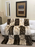 Mix Silver Fox and Raccoon Fur Blanket Blankets Starlight Furs 