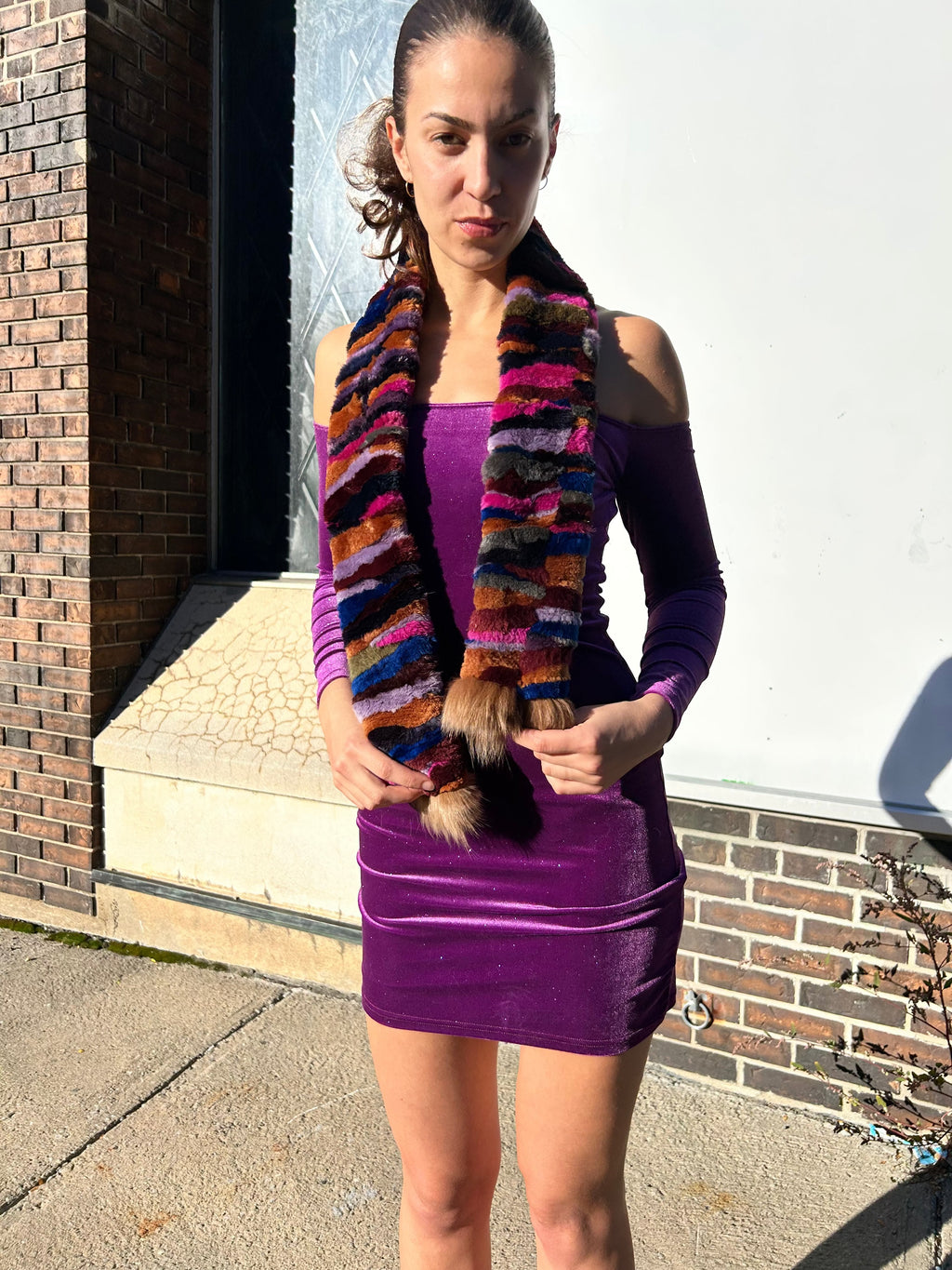 Multitone Sheared Beaver Scarf Starlight Furs 