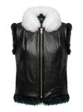 Reversible Coyote Furs Green Fur Vest Starlight Furs 