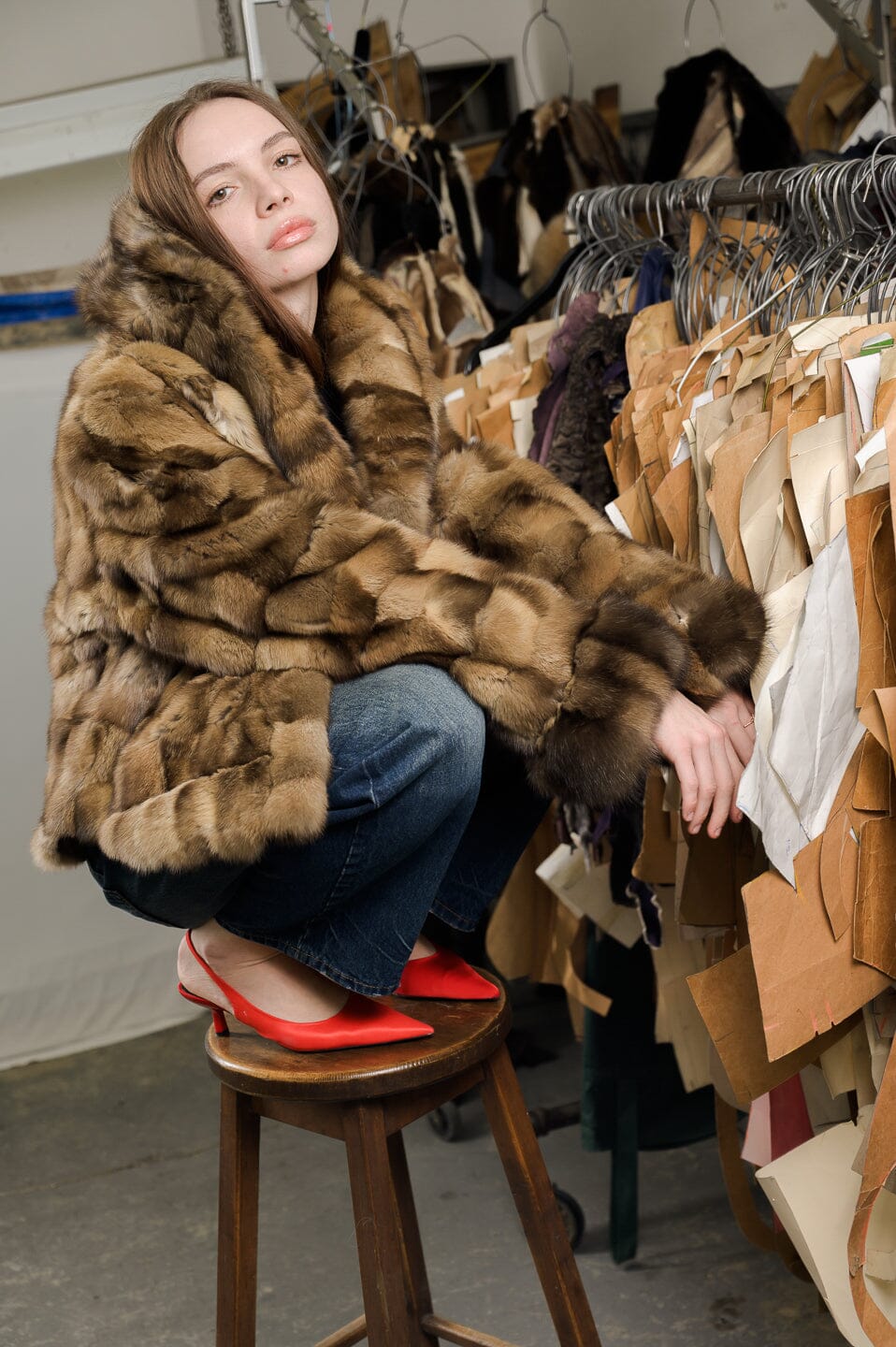 Sable Jacket Natural Brown Starlight Furs 