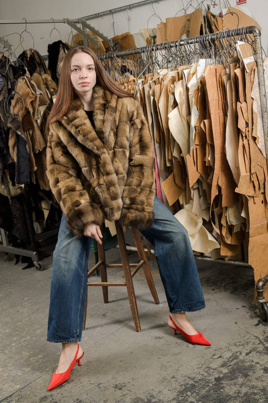 Sable Jacket Natural Brown Starlight Furs 