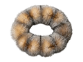 Fur headband with brown and gray tones on a transparent background