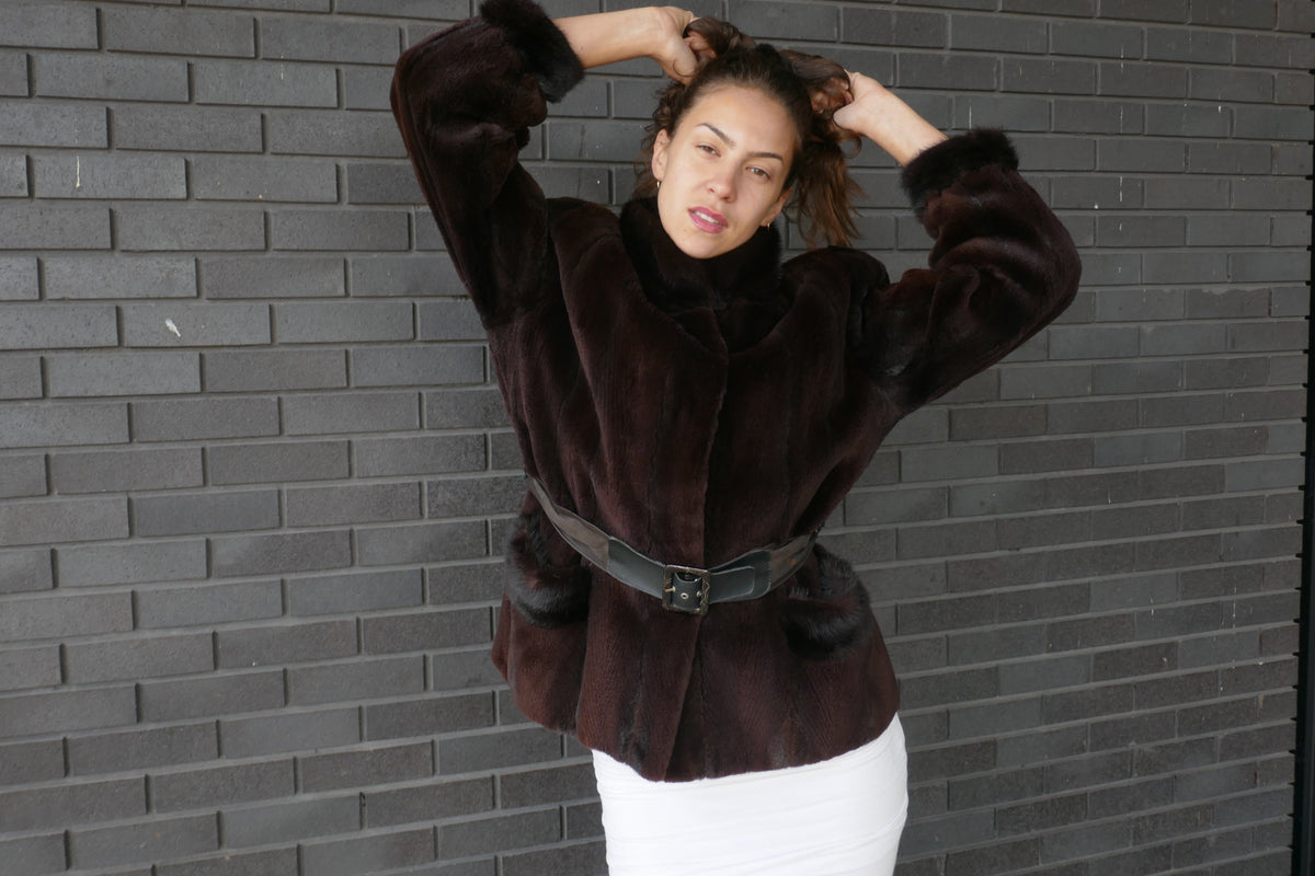 Sheared Brown Mink Jacket Fur Jacket Starlight Furs 