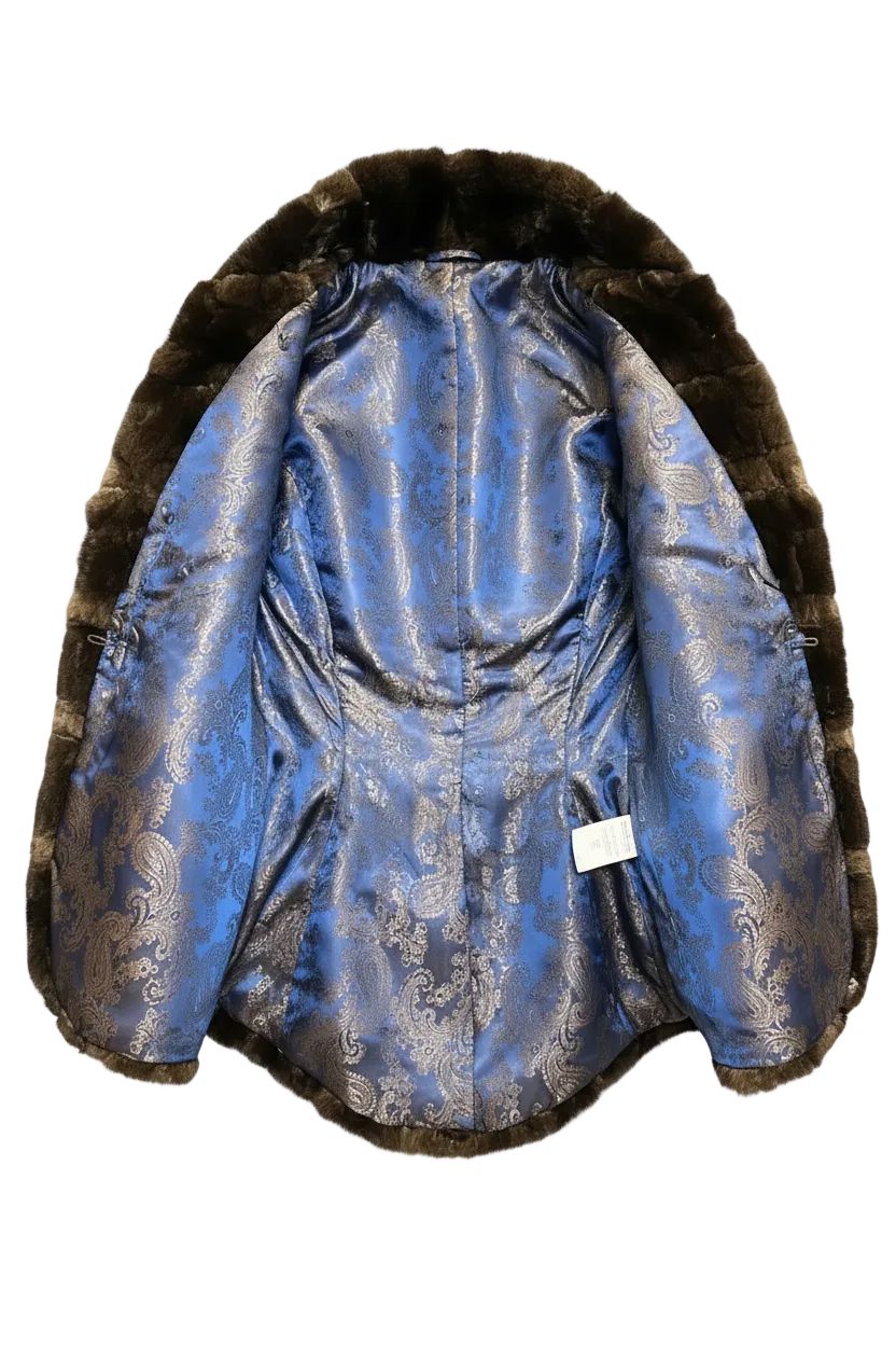 Sheared Mink Vest with Suede Panels Vest Starlight Furs 