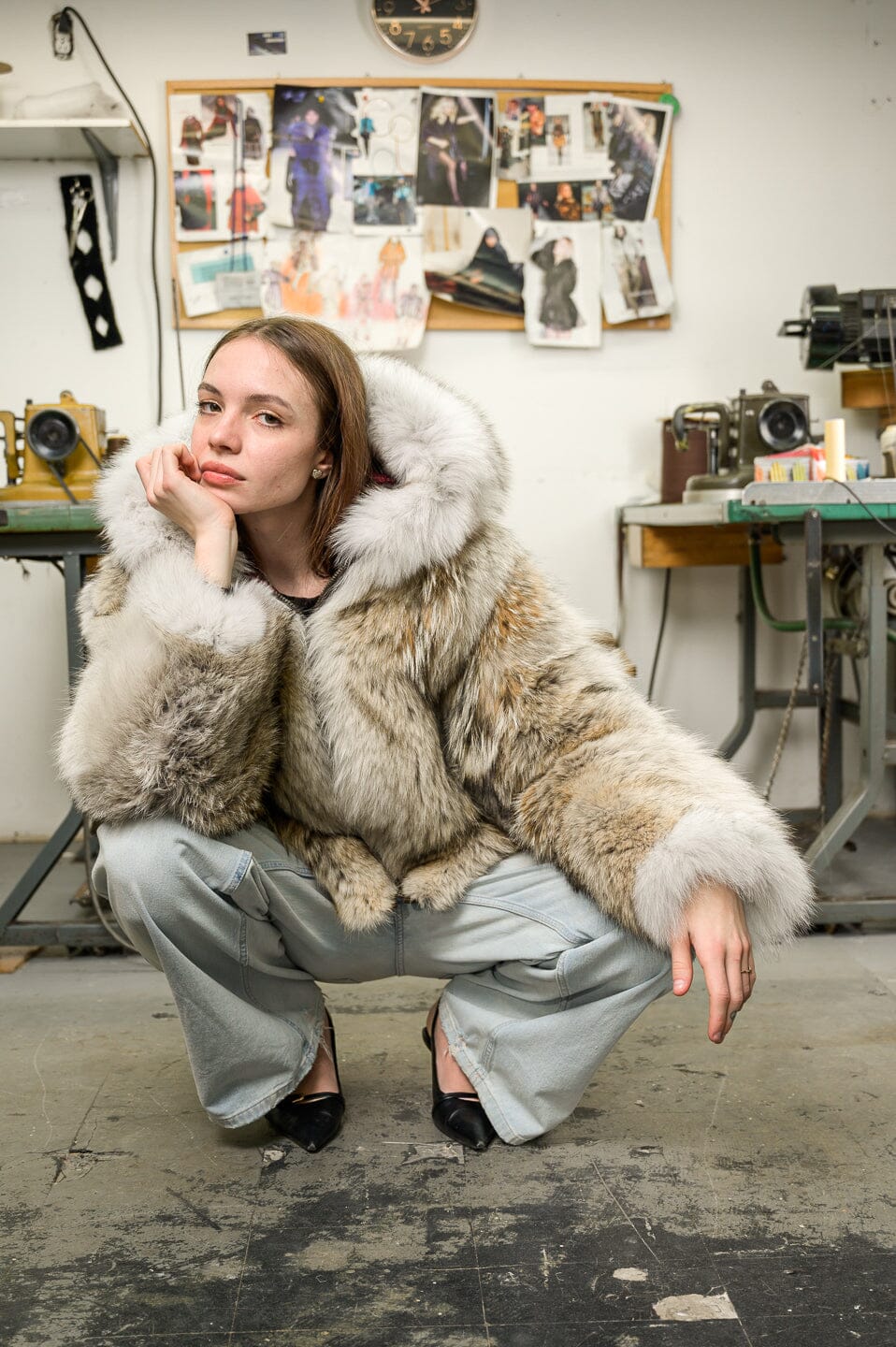 Short Jacket Cayote - Natural Blend Jackets Starlight Furs 