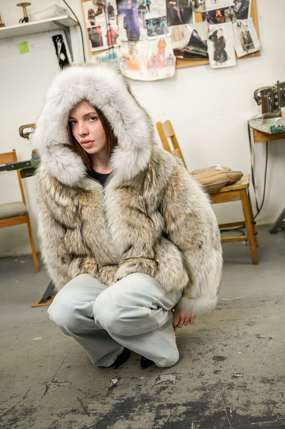 Short Jacket Cayote - Natural Blend Jackets Starlight Furs 