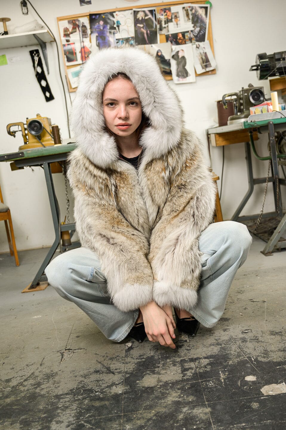 Short Jacket Cayote - Natural Blend Jackets Starlight Furs 