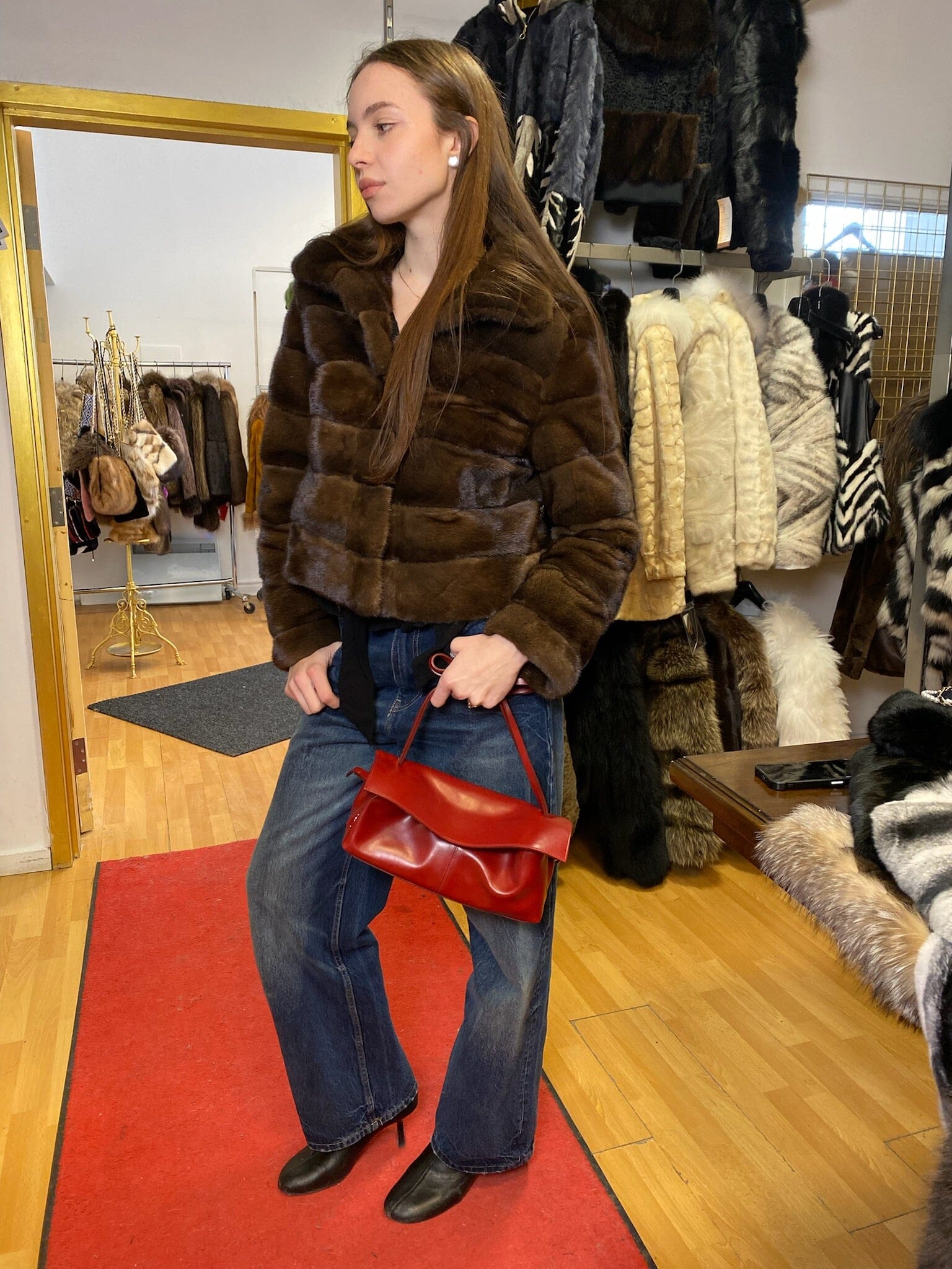 Short Mink Jacket (brown) Jackets Starlight Furs 
