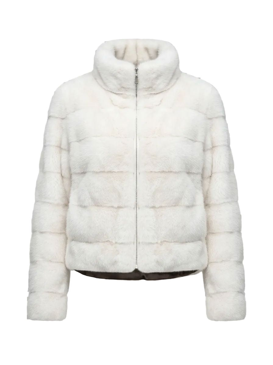 Short Mink Jacket (white) Jackets Starlight Furs 