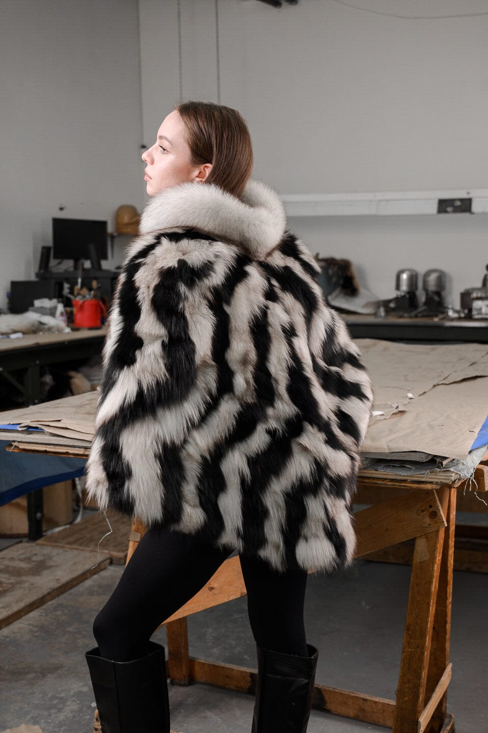 Short Two Tones Fox Cape Capes Starlight Furs 