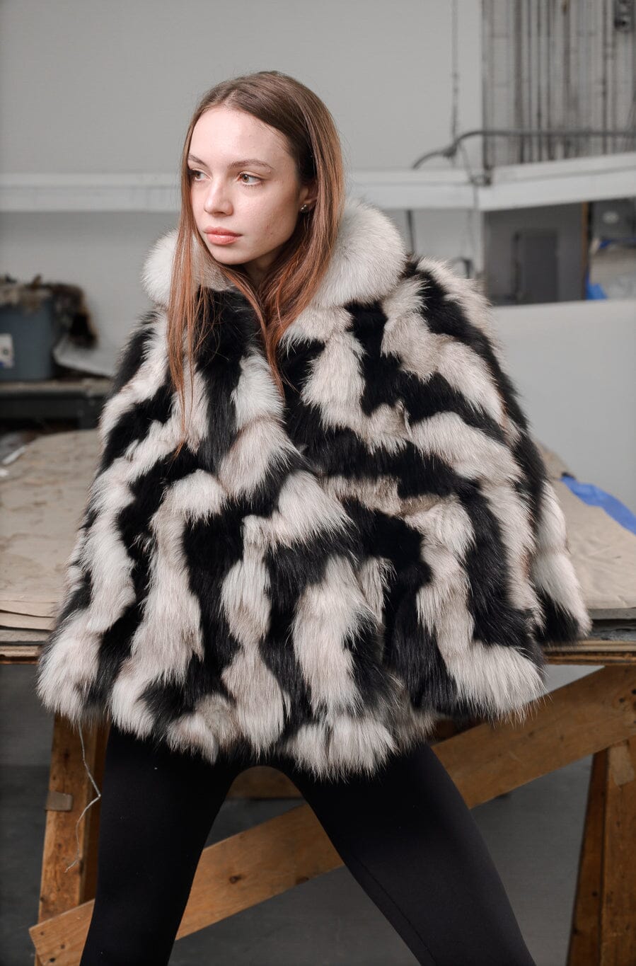 Short Two Tones Fox Cape Capes Starlight Furs 