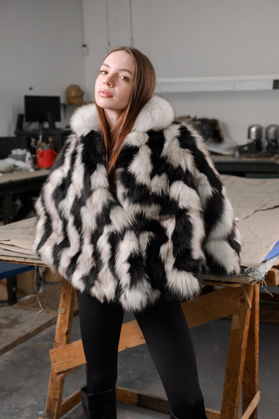 Short Two Tones Fox Cape Capes Starlight Furs 