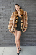 Tanuki Raccoon Honey Brown Coat Outerwear Starlight Furs 