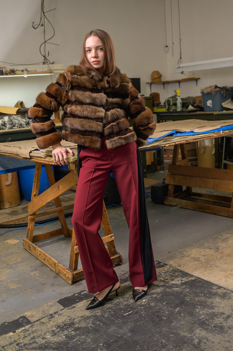 Two-Tones Mink Short Jacket Jackets Starlight Furs 