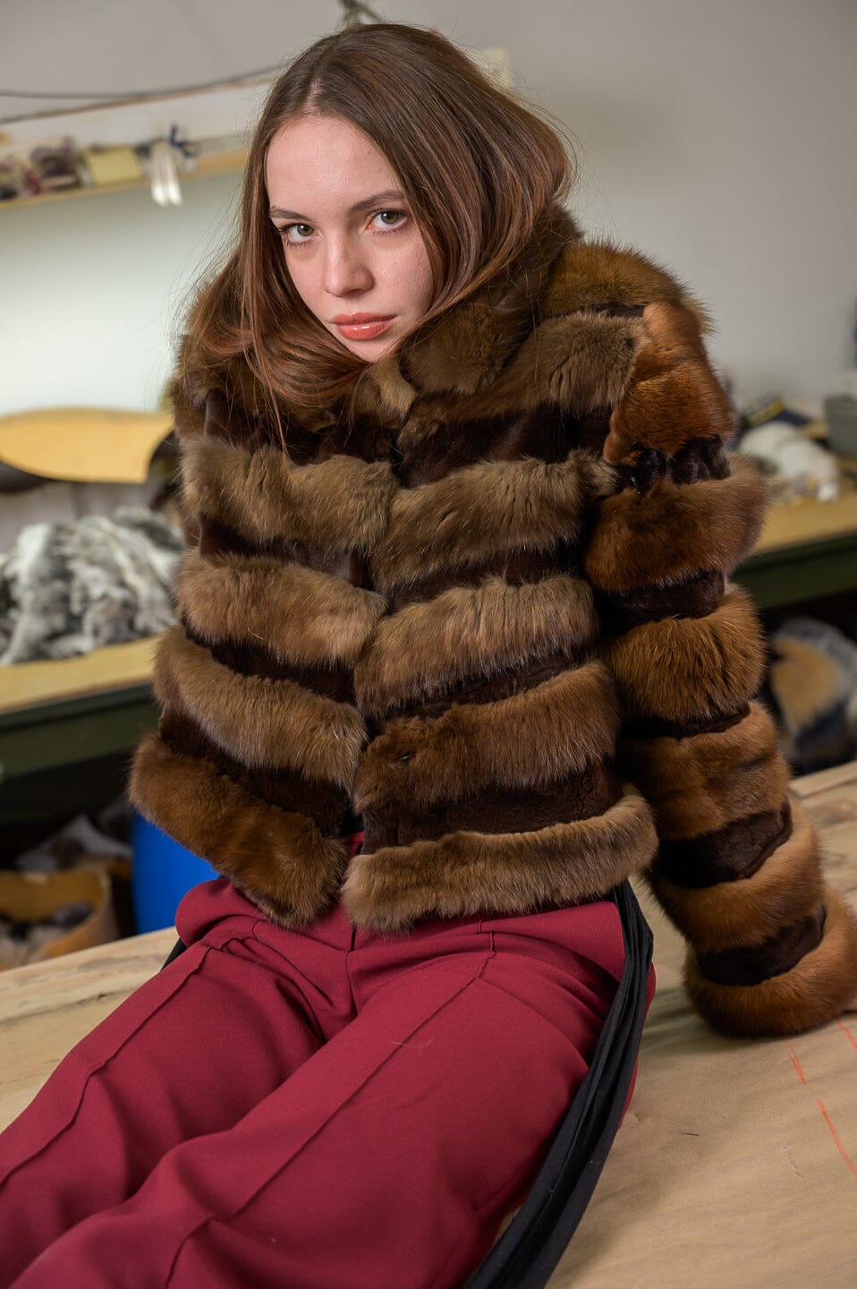 Two-Tones Mink Short Jacket Jackets Starlight Furs 