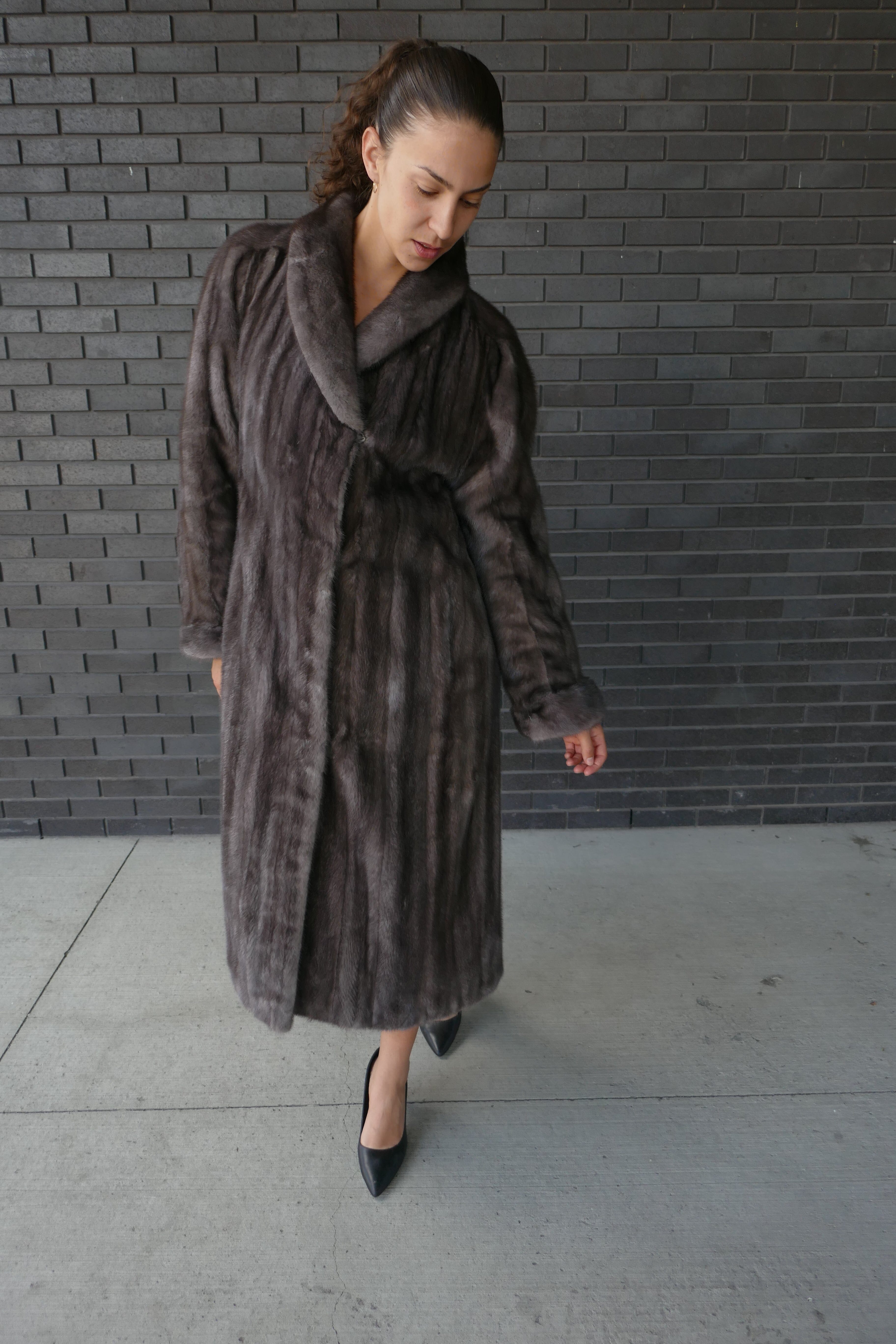 Up-cycled Luticia Grey Mink Coat Outerwear Starlight Furs 