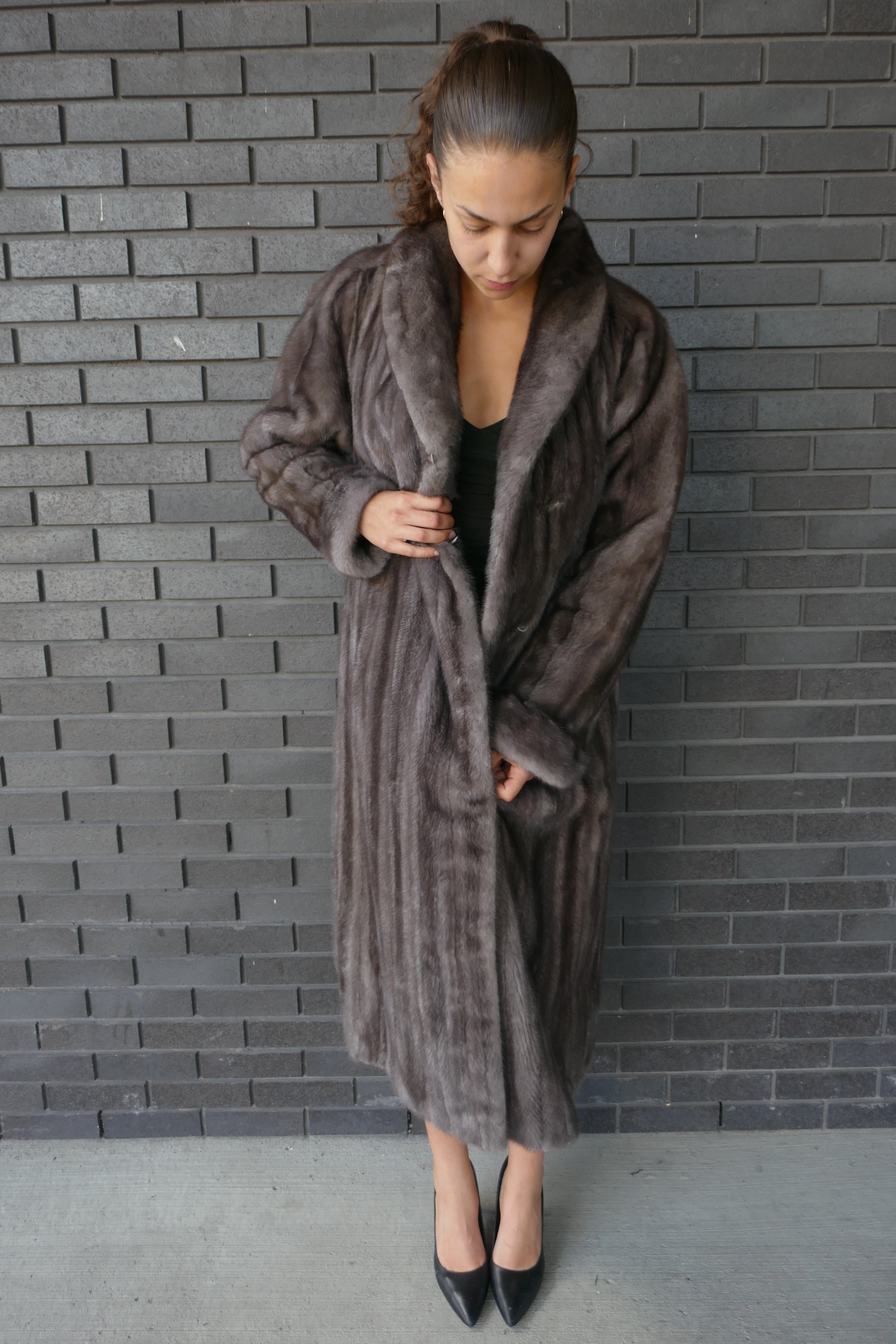 Up-cycled Luticia Grey Mink Coat Outerwear Starlight Furs 