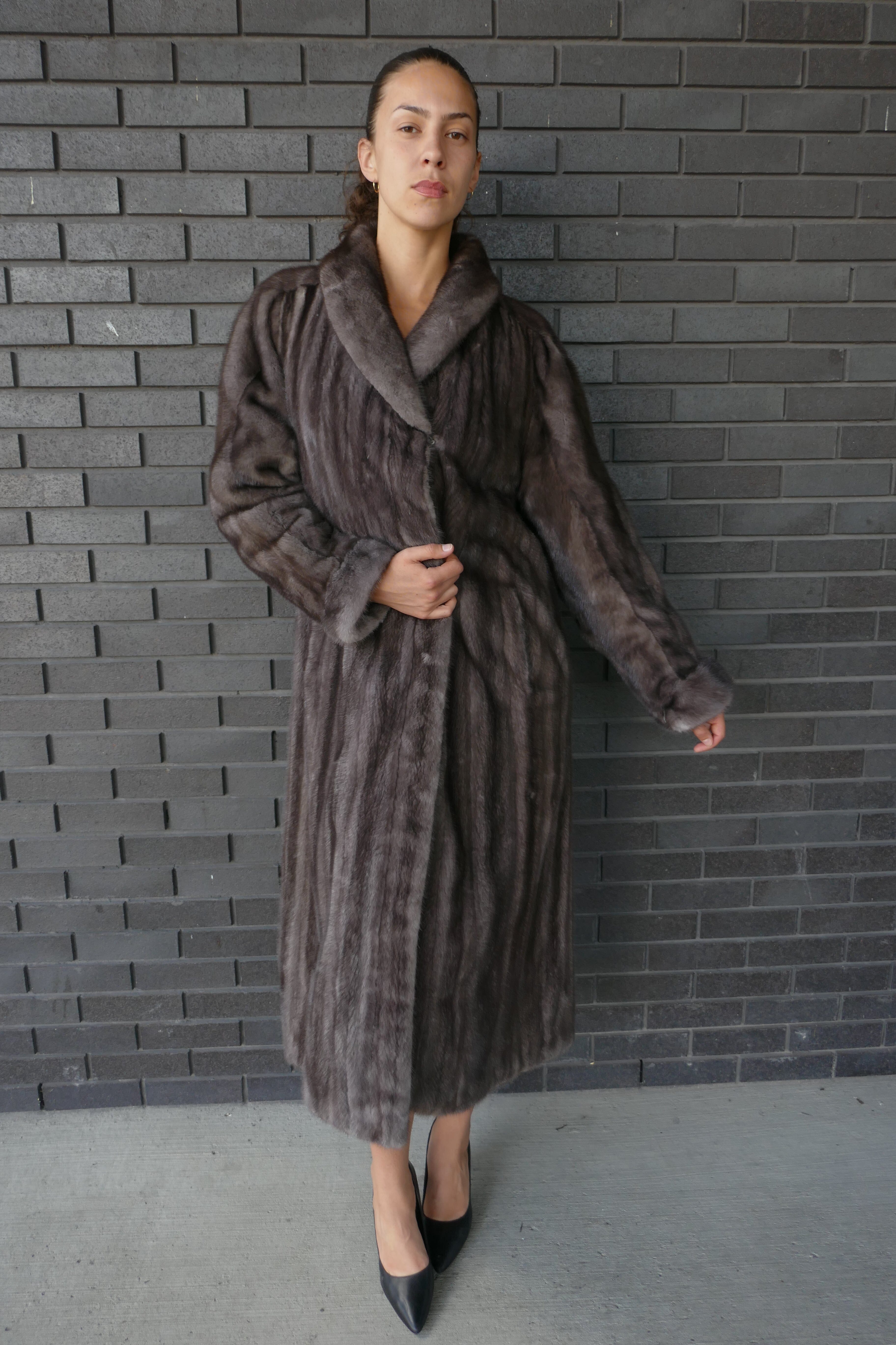 Up-cycled Luticia Grey Mink Coat Outerwear Starlight Furs 