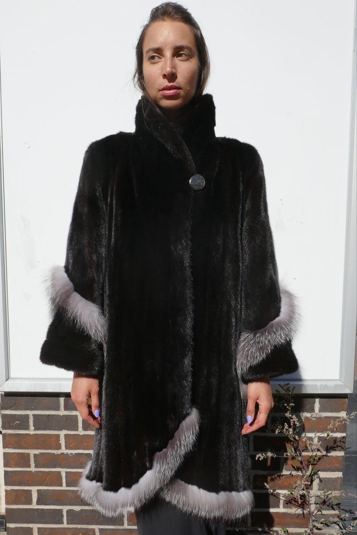 Upcycled Mink Coat With Fox Trim Starlight Furs 