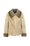 Y2K Sheared Mink Jacket with Wild Cat Trim Jackets Starlight Furs 