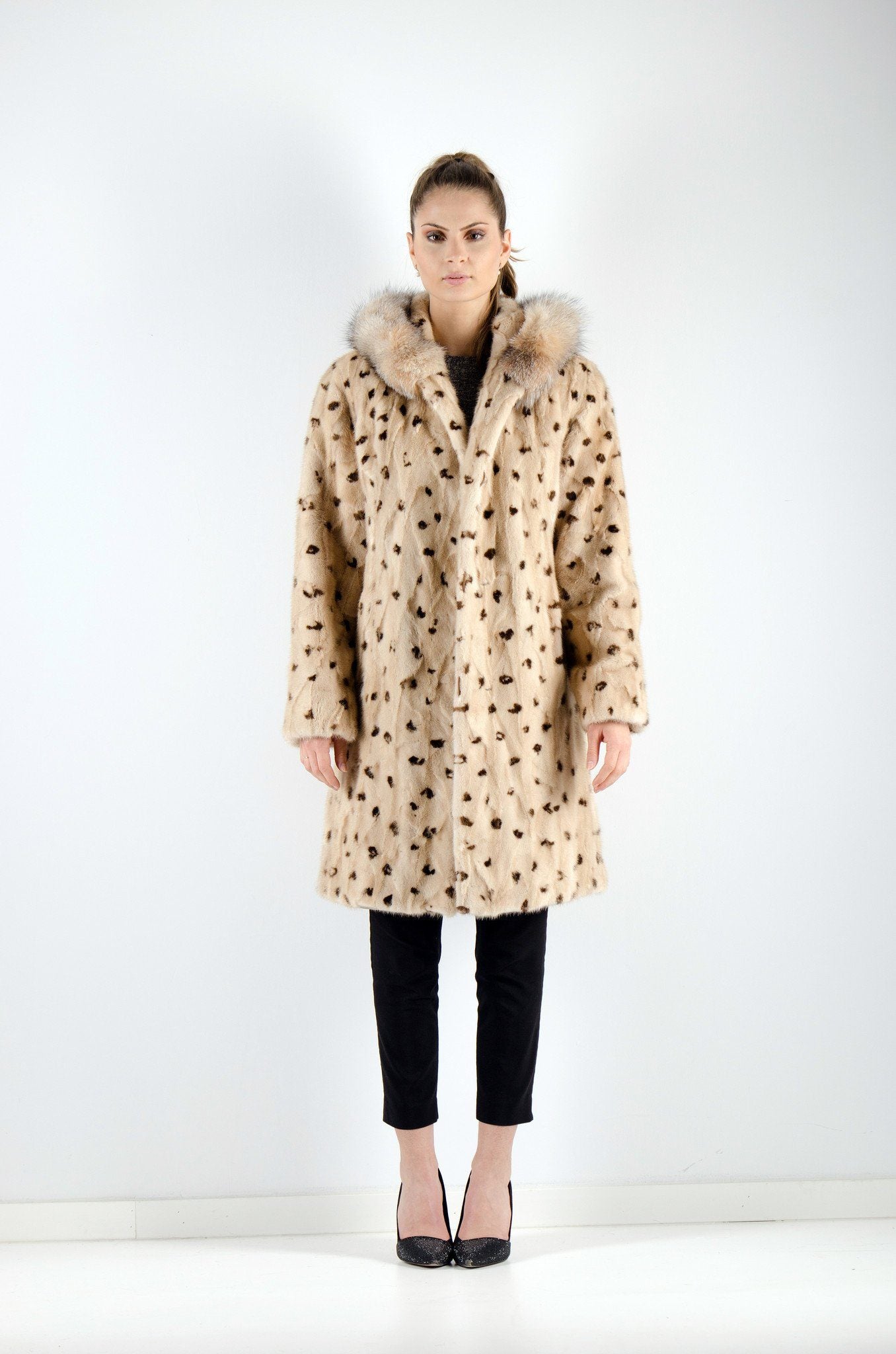 14 | Hooded Mink Fur Reversible Coat Coats Starlight Furs 