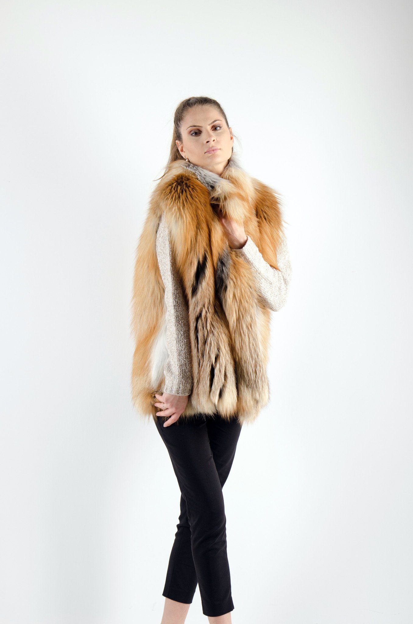 15| Red Fox Fur Vest Vests Starlight Furs 