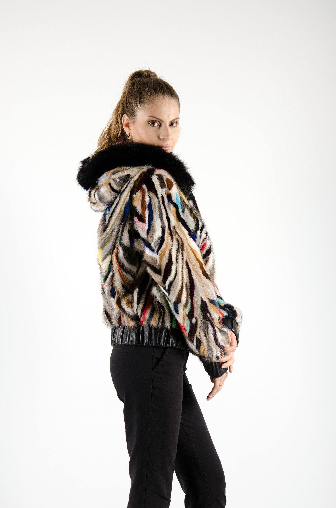 20 | Hooded Mink Bomber Jacket Jackets Starlight Furs 