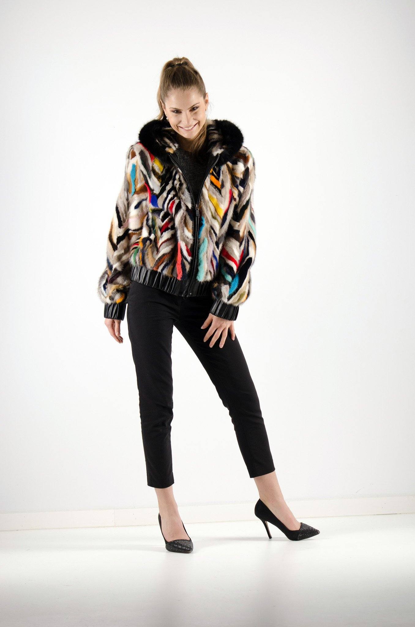 20 | Hooded Mink Bomber Jacket Jackets Starlight Furs 
