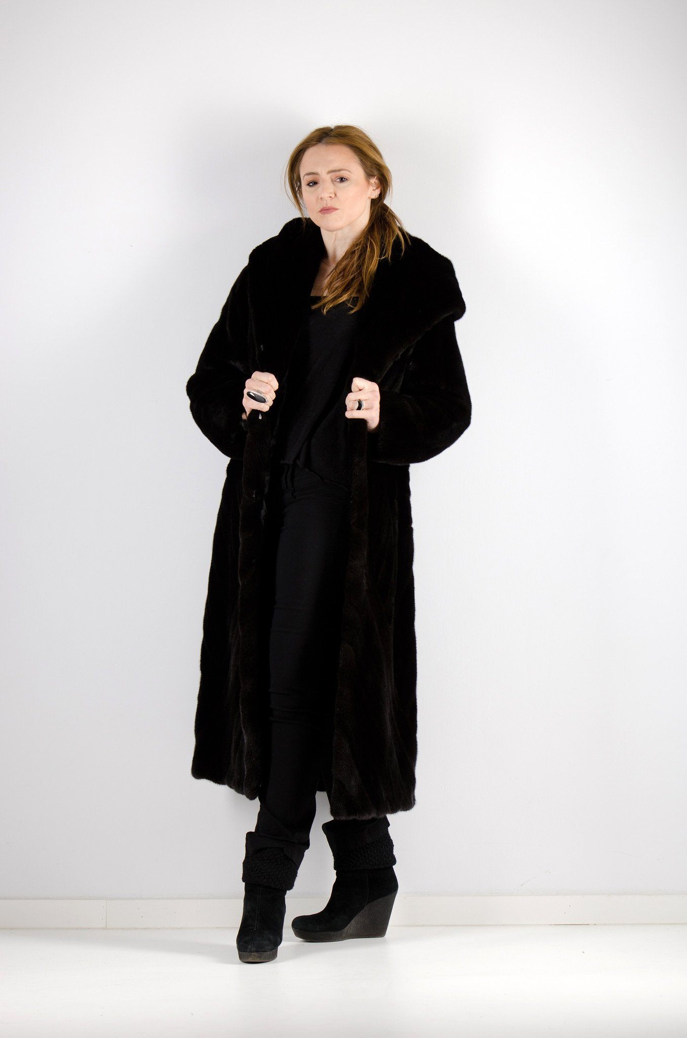 28 | Brown Hooded Mink Coat Coats Starlight Furs 